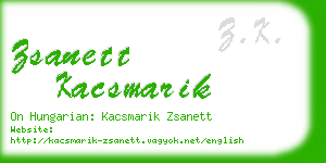 zsanett kacsmarik business card